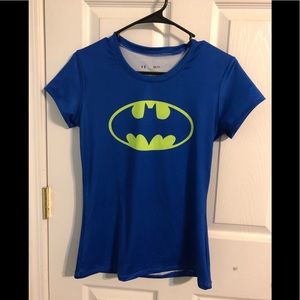 Under Armour Batman Blue Neon Green Shirt S